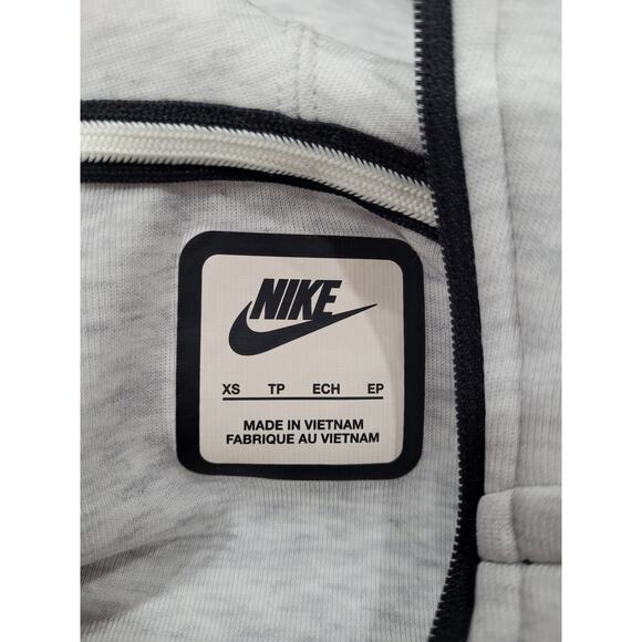 Nike Fleece Tech Women's Hooded Full Zip Sweatshirt size XS Gray #7 - Picture 3 of 3